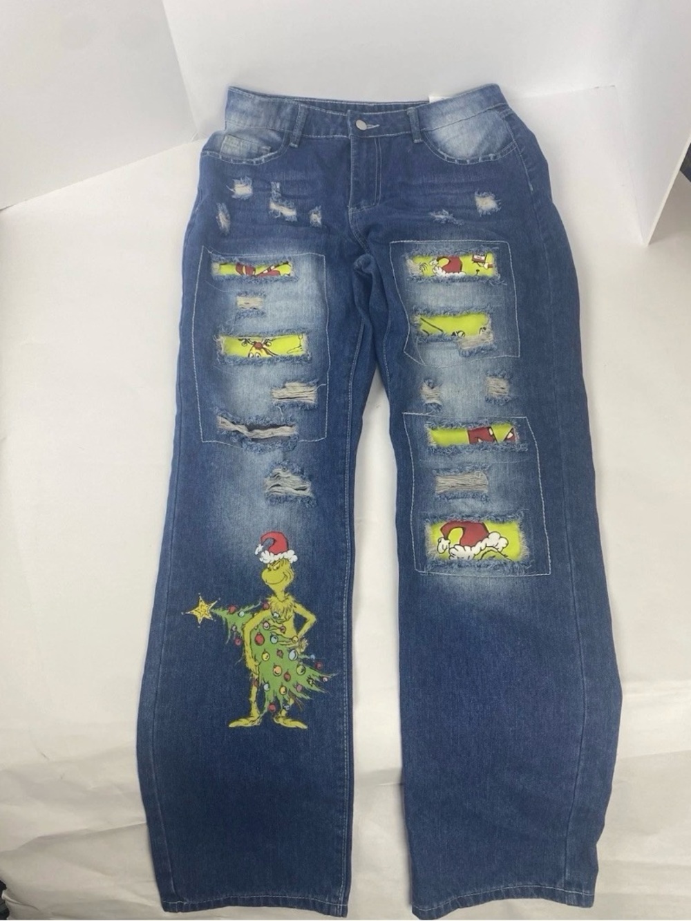 Denim Jeans Grinch Merry Christmas Jeans Size Large Women’s